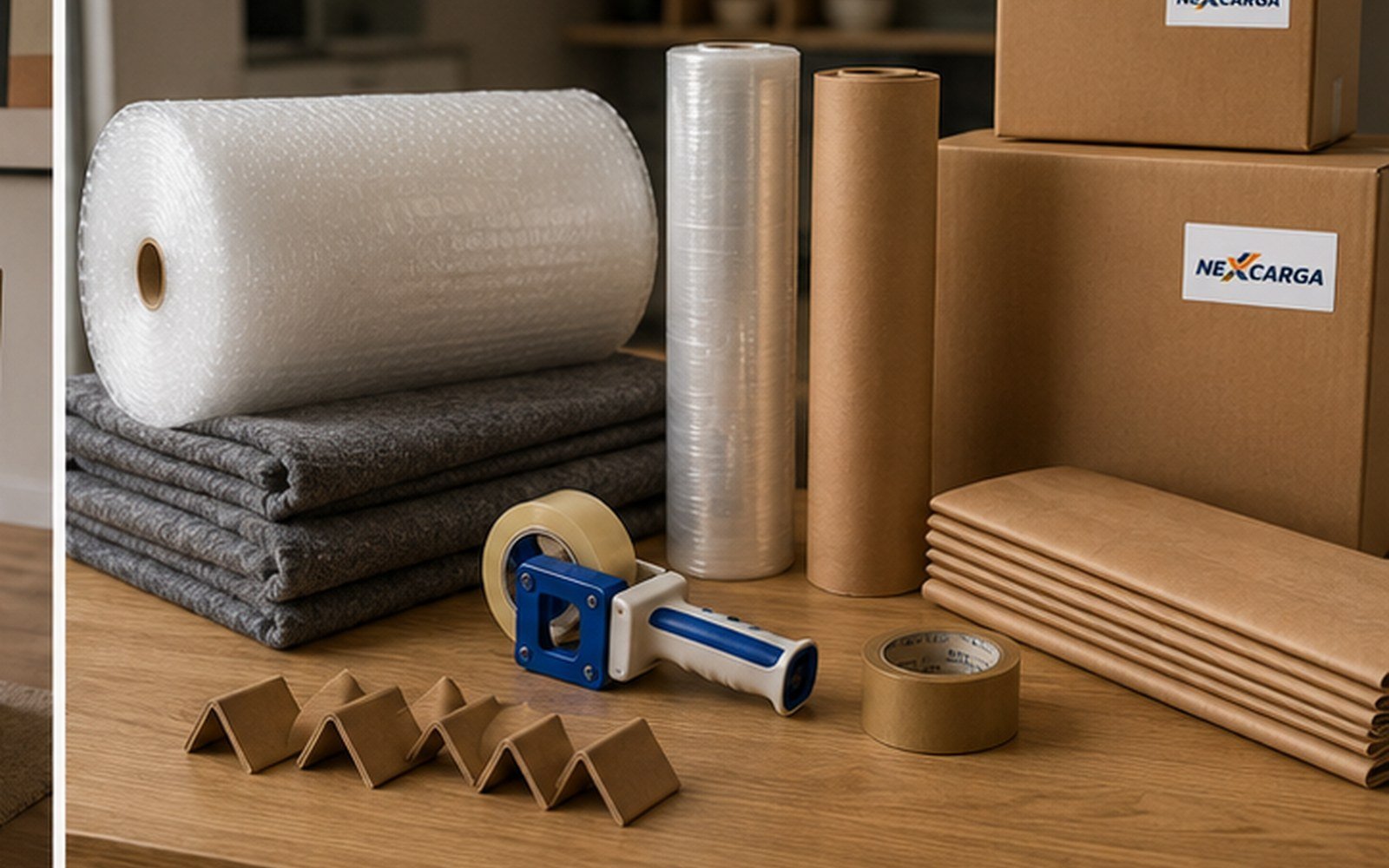 Materiales profesionales de embalaje para protección de muebles y elementos delicados